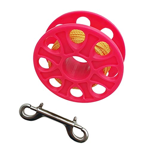 B Baosity Scuba Diving Diver Dive Reel Finger Spool & 18m Line, Double End Bolt Snap - Choice of Color