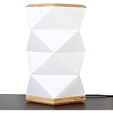 Tischleuchte *Laterne* weiss - gefertigt aus hochwertigem Lampenschirm-Material mit einer Oberfläche aus feinem Textilgewebe.