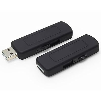 Shopinnov Micro Espion Clé USB Rétractable Noire 16GB