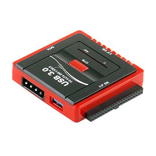 WANLONGXIN WLX-888U3IS-DE USB 3.0 zu SATA und IDE Festplatte Konverter Adapter Kabel Set mit Power Adapter für 2.5/3.5 Zoll SATA IDE Festplatte - 3