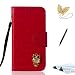 Produktbild TOUCASA Huawei P20 Lite Handyhülle,Huawei P20 Lite Hülle, Brieftasche Flip case 360 Grad Karte Halterung Kartenfächer extra Dünn Klapphülle Messing Bronze Schöne 3D Eule für Huawei P20 Lite(rot)
