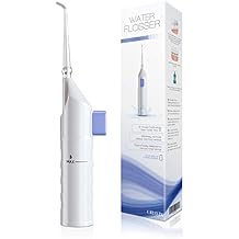 Portable Jet Floss | Cleans Braces, Implants and Crowns | Cordless Water Flosser | Tonsil Stone Remover | Gentle Dental Floss | No Electricity or Batteries Needed | Handheld Oral Irrigator | Portable