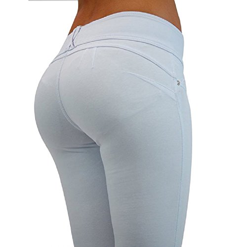 BAINA Damen Hose Skinny Röhre Push up Hose Stretch Slimfit Jeggings Leggings Stretch Röhrenjeans Jeans - 