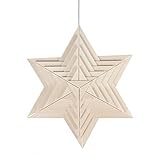 Aufwendige Handfertigung Weihnachtsstern aus Holz elektrisch beleuchtet - Ø 40cm - Dregeno Erzgebirgische Holzkunst - Artikel 197/012