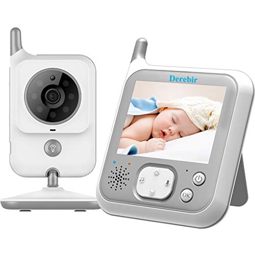 Video Baby Monitor with Camera Wireless 3.2 LCD Digital Screen Infrared Night Vision and LED Night Light Temperature Sensor 2 Way Talk Long Range 8 Lullabies VOX Auto Wake up