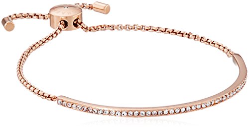 Pave Bar Slider Rose Gold Bracelet