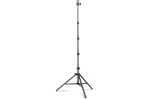 Aluminium 1.5 m/59inches Light Stand,KIBTOY 3.6 Kilograms/8 Pounds Load Capacity photography stand,Foldable and Protable Sturdy Tripod Stand for Lighting,Make Up,Live Streaming,Photo Video Shooting.