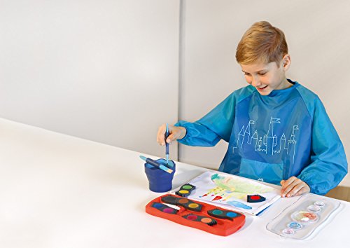 Faber-Castell 125029 – Farbkasten Connector mit 24 Farben, inklusive Clic and Go Pinsel, Größe 4 - 7