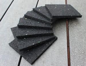 1 A Underlay for Terrace Bearing Stelz Bearing Plate Rubber Terrace, black