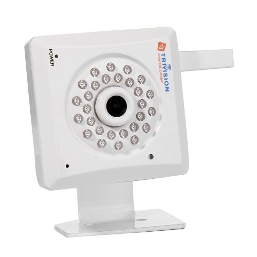 Preisvergleich Produktbild TriVision NC-240WF HD 1080p kabellose Heimsicherheit Überwachungskamera Wlan, Kabelgebunden, DVR Micro SD-Karten-Aufnahme-Internetzugang, Bewegungssensor, 40 Fuß IR Nachsicht, 3 Megapixel Linse, 4mm Fokus Länge, E-Mail Alarm, Plug und Play Apps auf iPhone, iPad, Android, PC und Mac
