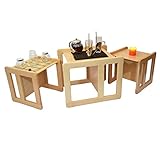 3 in 1 Multifunktionale Kindermöbel im Dreier Set bestehend aus einem Multifunktionalen Tisch und zwei Multifunktionale Kinderstühle - 4