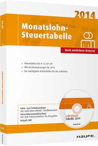 Monatslohn-Steuertabelle 2014: Alles für eine schnelle und korrekte Lohn- und Gehaltsabrechnung