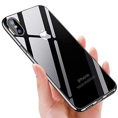 unibelin iPhone XS Hülle, iPhone X Handyhülle, Crystal Hülle iPhone XS Silikon Schutzhülle Ultra Dünn Weiche Stoßfest Rutschfest TPU Bumper Case für iPhone XS/iPhone X Cover Case - Jet Schwarz unibelin iPhone XS Hülle, iPhone X Handyhülle, Crystal Hülle iPhone XS Silikon Schutzhülle Ultra Dünn Weiche Stoßfest Rutschfest TPU Bumper Case für iPhone XS/iPhone X Cover Case - Jet Schwarz