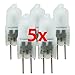 Produktbild 5 Stück Leuci Halogenlampen Stiftsockel 10 Watt 12 Volt G4 MATT