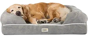 Friends Forever Memory Foam Orthopedic Dog Bed for Large Dogs - 100% Suede Washable Cover 4