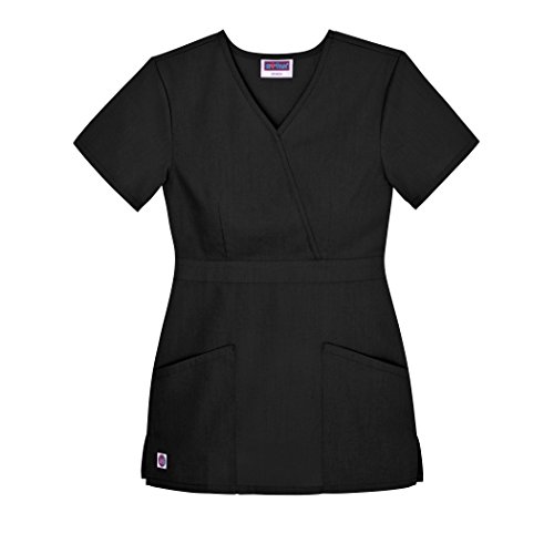 Universel Haut Blouse Portefeuille à Grande Poche à Double Couture pour Femme - S8302 Couleur: BLK | Taille: XL