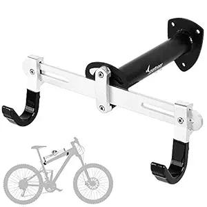 Sportneer Wall Mount, Horizontal Aluminium Metal Adjustable Bicycle Rack Holder Hook for Road Bike, Mountain Bike, Kids Bike Indoor Storage (42.29 x 11.91 x 9.19 cm)
