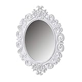  Espejo Cornucopia Blanco de Polipropileno clásico para decoración de 60 x 80 cm Fantasy - LOLAhome