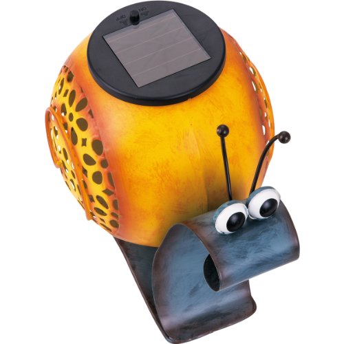 insatech LED Solar Solarleuchte Metallfigur SCHNECKE Gartendeko Figur Solarschnecke - 4