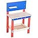 Produktbild HOMCOM Kinder Werkbank Werkstatt Deluxe Kinderwerkbank Zubehör 20 PC Spielzeug Rot Blau L46xB30xH65,5cm