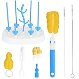 4.Die Nylonflaschenbürste und die Schwammflaschenbürste sind abnehmbar, und die unteren Griffe werden zusammen verwendet.