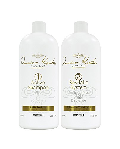 Premium Keratin Caviar Traitement à la kératine pour cheveux abîmés 1000ml (500ml)