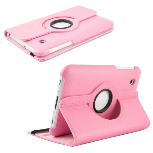 360 ° 7.0 Luxus Tasche SAMSUNG GALAXY TAB 2 7.0 P3100 P3110 Hülle Schutz Etui Tasche Cover Case mit Ständerfunktion (Rosa) - 2