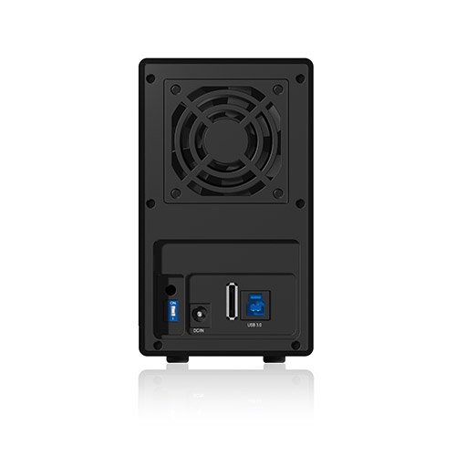 Icy Box IB-RD3620SU3 Externes 2-fach RAID Gehäuse für 3,5″ (8,9 cm) SATA HDD (bis 6 Gbit/s) mit USB 3.0 und eSATA aus Aluminium schwarz - 2