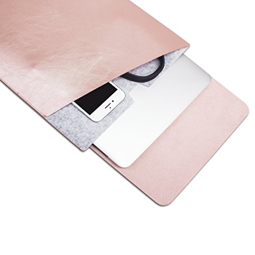 WALNEW 15 MacBook Pro 15 Zoll Schutzh  lle  H  lle  Case  Cover  mit Zwei-Taschen-Design mit Gesch  tztem Inneren und Externem Mousepad