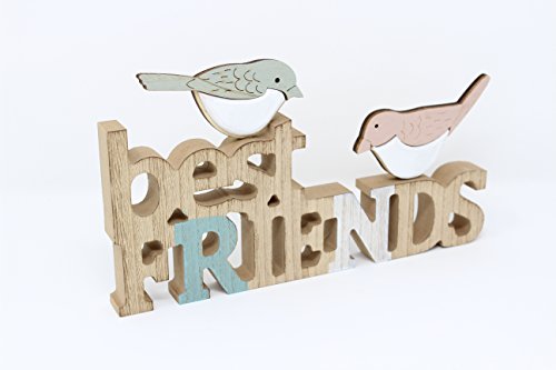 Best Friends Wooden Words Freestanding Plaque Sign