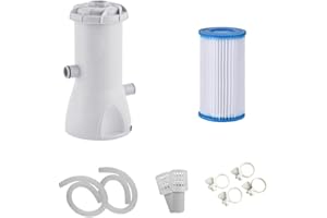 DIFCUL Filter Pump for 20000 Litre Pools, 4546 Litre(1000 gal)/Hour Flow Rate,Swimming Pool Filter Cartridge Pump, Electric Pool Water Pump Filter for Pools