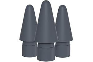 Tucana Pen Tips Compatible for Apple iPad Pencil 1st & 2nd Generation (3-Pack) (Gray)