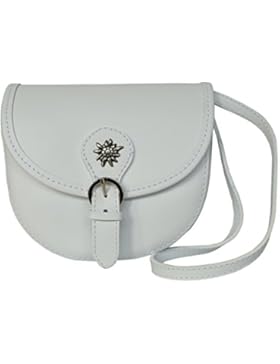 Elegante Echt Leder Trachtentasche mit Fleur des Lys oder Edelweiss fürs Dirndl - Rindsleder