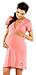 Zeta Ville - Women's Maternity Nursing Nightdress Labour Hospital Gown - 074c (Apricot, UK 10)
