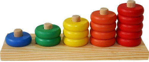 Toys of Wood Oxford Wooden Counting Game - Stacking Rings Stack and Count