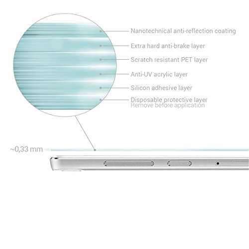 kwmobile Pellicola protettiva vetro temperato per Huawei Ascend G7 - Proteggi schermo trasparente in vetro Protezione Ultra resistente