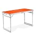 Produktbild QARYYQ Im Freien tragbarer Klapptisch aus Aluminium-Picknick-Tisch mit einfachem Schreibtisch Klapptisch (Color : Orange)