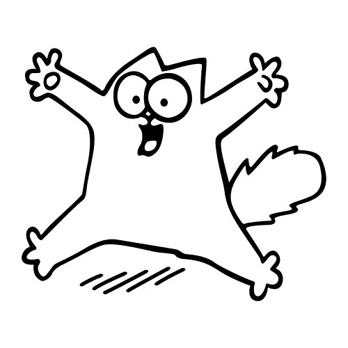 Ambiance-Live Wandtattoo deko Katze Kühlschrank – 35 x 40 cm, Weiss - 4