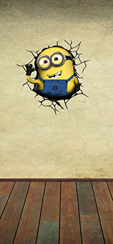 Minions Bob Design 3D Look Children's Self Adhesive Vinyl Wall Sticker Décor