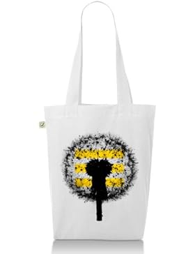 Kane Grey - Sommerregen - Premium Jutebeutel in weiss