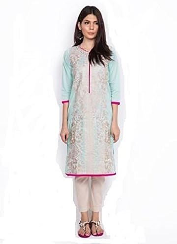 Genuine Sana Safinaz Designer Embroidered kurta Kameez Stitched- Weekend Getaway (S)