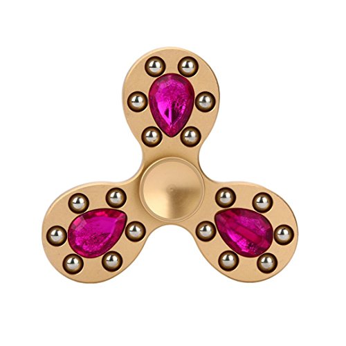 Saingace Fidget Hand Spinner Finger Focus Spin EDC Lager Stress Pocket Spielzeug (Gold)