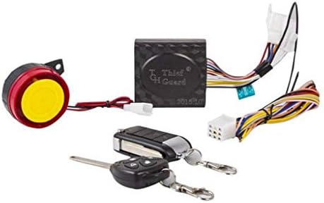 Trustway AL-4 Bike Alarm Universal Security System Button Remote Key Anti-Theft Alarm Kit for TVS Streek