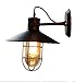 Produktbild HONGOU Vogelkäfig Weinlese Wandlampe Schwenkbaren E27*1 Retro Landhausstil Schwarz Metall Industrie Wandbeleuchtung Treppenhaus Esszimmer Bar Gang Deckenleuchte