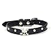 Produktbild Strass Diamante Schädel Stil einstellbare PU Leder Haustier Hund Hund Katze Halsband Halskette Größe S