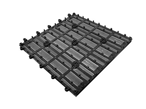 XXS® WPC Terrassenfliese für Balkon Garten Terrasse, 22er Spar-Set für 2 m², Gartenfliese mit 4 Latten, FSC® 100% zertifiziert, Farbe: anthrazit, Balkonfliese aus Kunststoff, Bodenbelag mit Drainage Unterkonstruktion, hochwertige Klick-Fliese, Setauswahl und Farbauswahl - 5