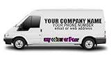 Wesellwallart Company Vehicle Sign Wrighting Vinyl Van Sticker Logo 2X Sides 3 Lines Large 1800mm wide