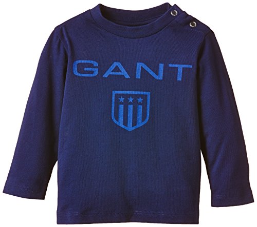 GANT Baby Boys D, BOY GANT SHIELD LS T-SHIRT T-Shirt Shirt, Blue (persian Blue 423), 3-6 Months (Manufacturer size: 68)