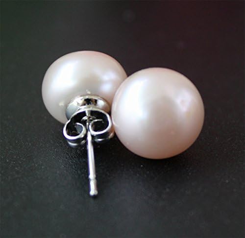 One Pair Of 7-8mm Pink Natural Freshwater Pearl Earrings Boyfriend GirlFriend Gift, Christmas Gifts,Friends Gifts