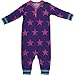 Fred's World by Green Cotton Baby Girls Star bodysuit Footies, Purple (purple 019354201), 3-6 Months (Manufacturer size: 68)